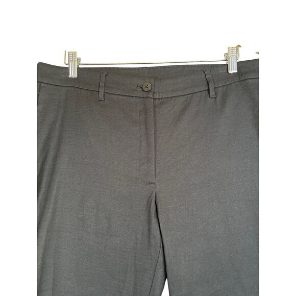 J.Jill Pants Womens Size 14 Black Linen Stretch Wide Leg Crop Career Office Work - Picture 3 of 12